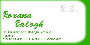 roxana balogh business card